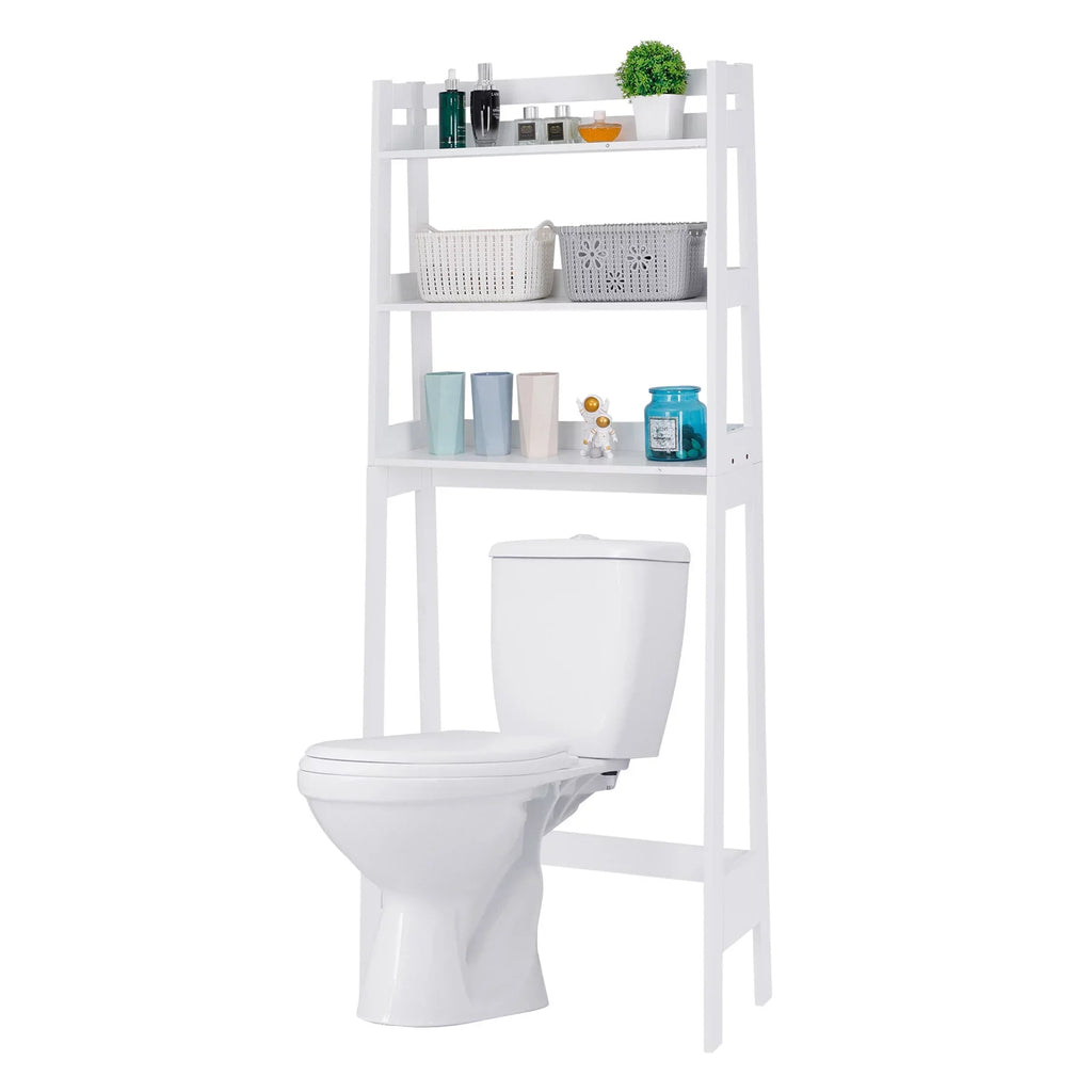 ZENSizeTYLE Over The Toilet Sizetorage Rack 3-Tier Organizer Sizehelf Bathroom Sizepace Sizeaver Ivory