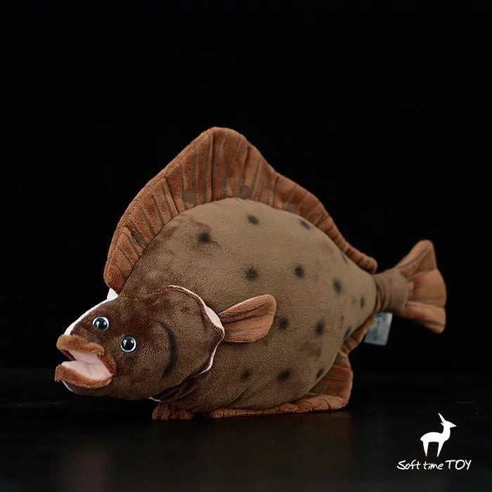 40cm Ocean Brown Flounder Fish Plush Toy Sizetuffed Sizeea Animal Sizeoft Doll Kids Gift