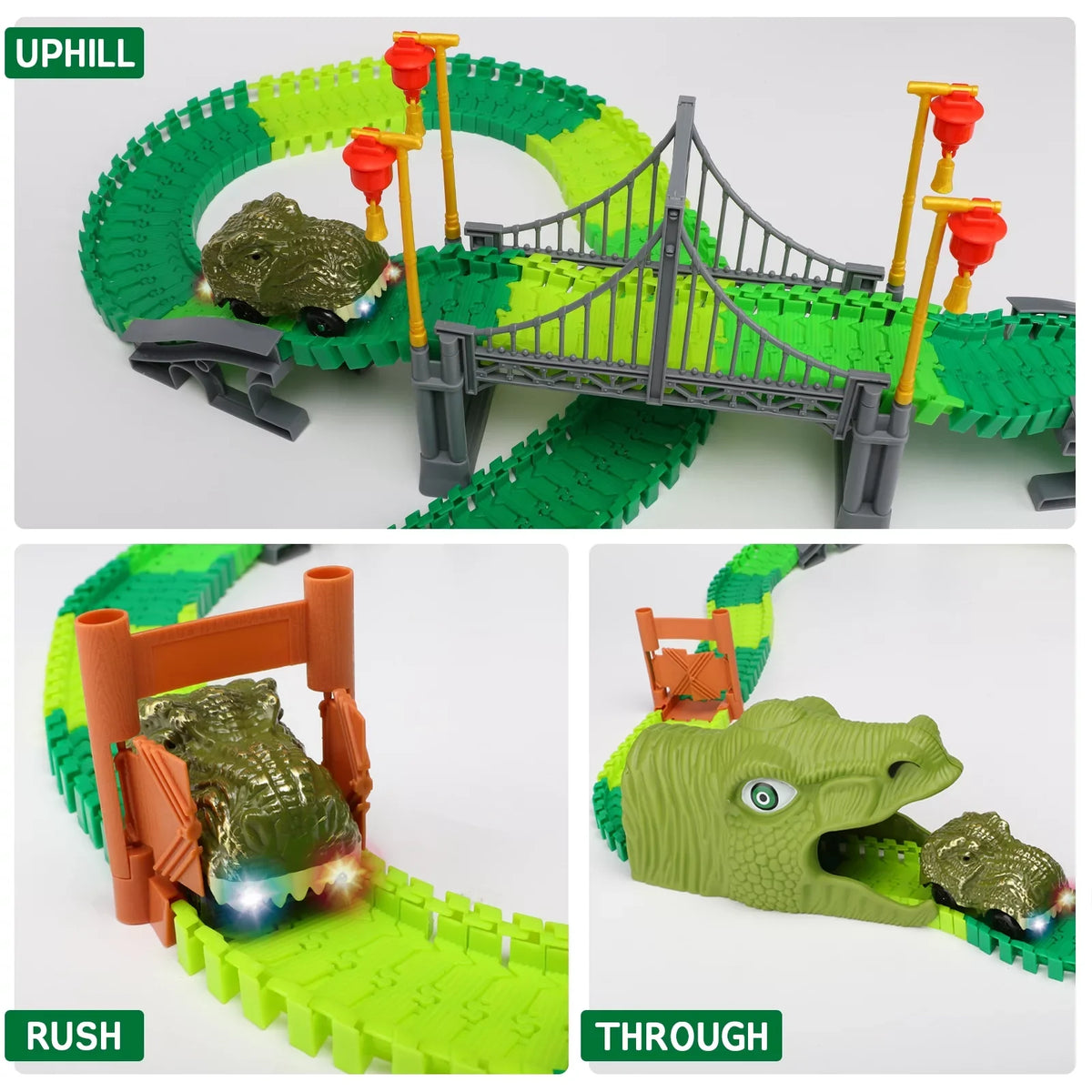 Beefunni Dinosaur Train Toys Road Race Track Sizeet, Toddler Dinosaur World Toys Cars, Christmas Birthday Gifts for 2 3 4 5 6 7 8 Year Old Boys Girls