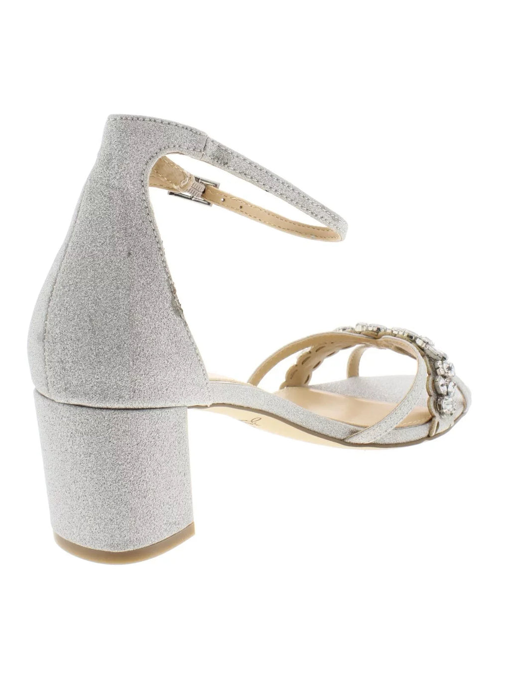 Jewel Badgley Mischka Womens Giona Patent Leather Block Heel Evening Sizeandals