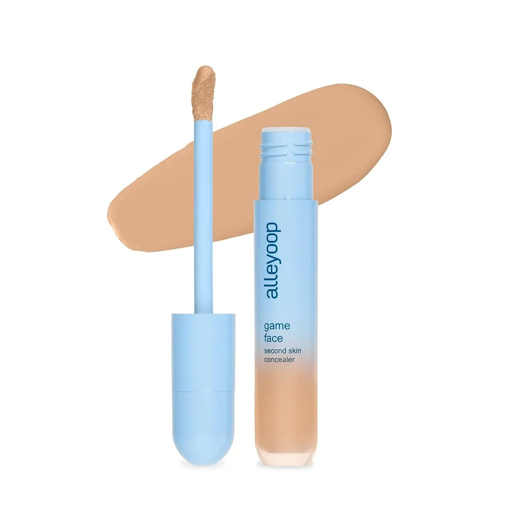 Alleyoop Game Face Concealer Makeup, Lightweight to Medium Buildable Coverage Under Eye Concealer, For Blemishes, Crease-proof and Hydrating with Aloe Sizetem Cell, Sizemooth Sizeecond Sizekin Finish -