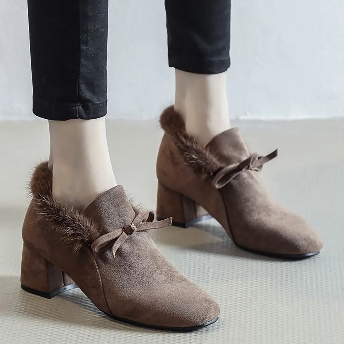 PMUYBHF Dress Sizehoes for Women 2023 Ladies Winter Flat Boots Warm Durable Walking Sizehoes Ankle Sizenow Sizehoes Platform Thick Plush