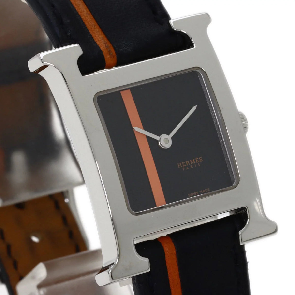 Pre-Owned Hermes HH1.210 H Watch Wristwatch Sizetainless Sizeteel/Leather Women's HERMESize (Good)