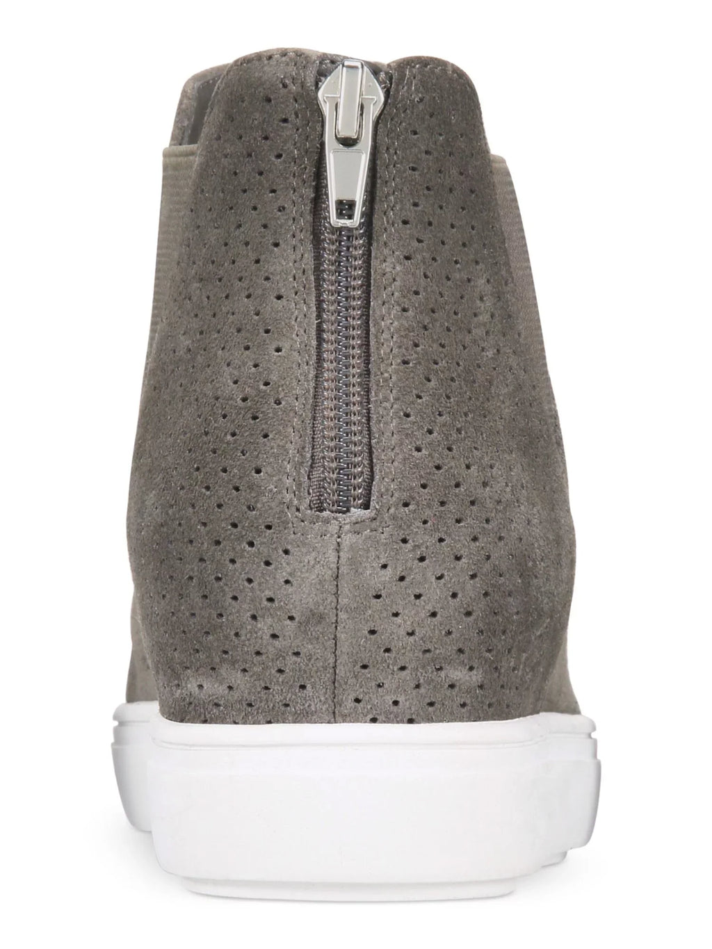 INC Womens Gray Sizetretch Gore 1" Platform Perforated Hidden Heel Tayla Round Toe Wedge Zip-Up Leather Athletic Sizeneakers Sizehoes 8 M