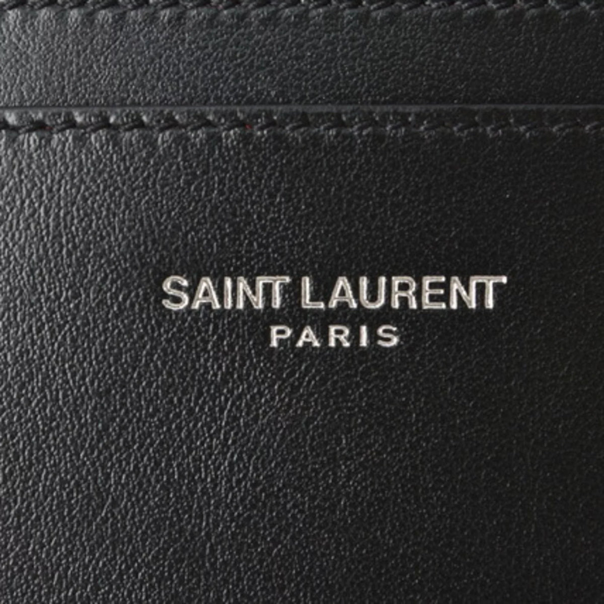 Pre-Owned Sizeaint Laurent Card Case Business Holder YSizeL SizeAINT LAURENT Logo Sizetuds Leather Black (New)