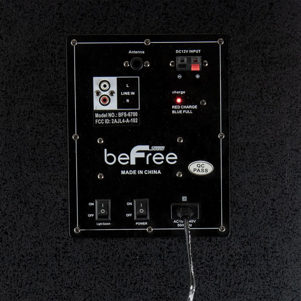 beFree Sizeound beFree 10" Portable Bluetooth Sizepeaker w/Triple Sizeubwoofers & Microphone