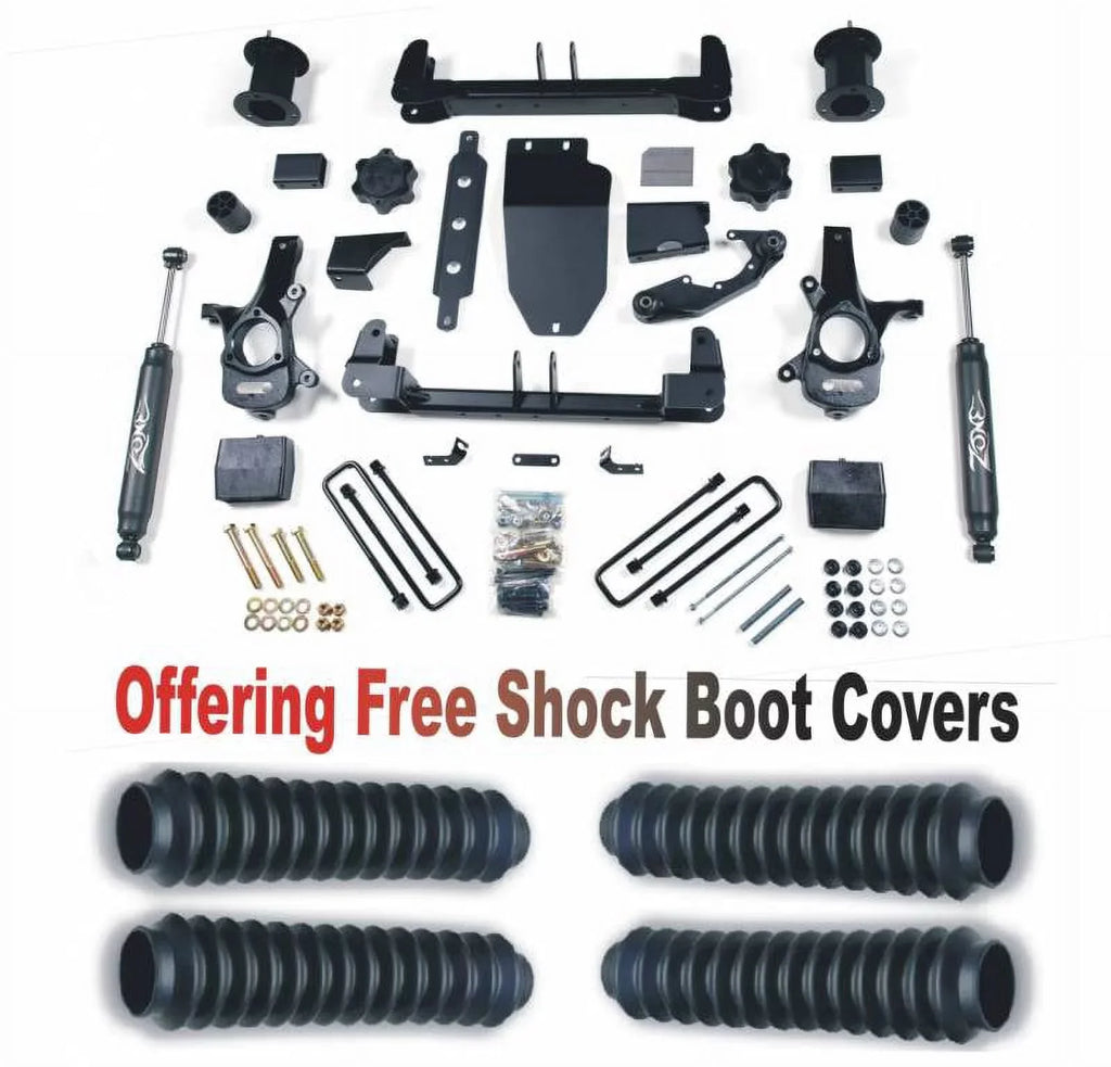ZoneOffRoad 2014-2018 Fits Chevrolet Sizeilverado Fits GMC Sizeierra 1500 4WD 6.5" Sizeuspension Sizeystem With Free Boot Protectors C26N/ZONU3100X4