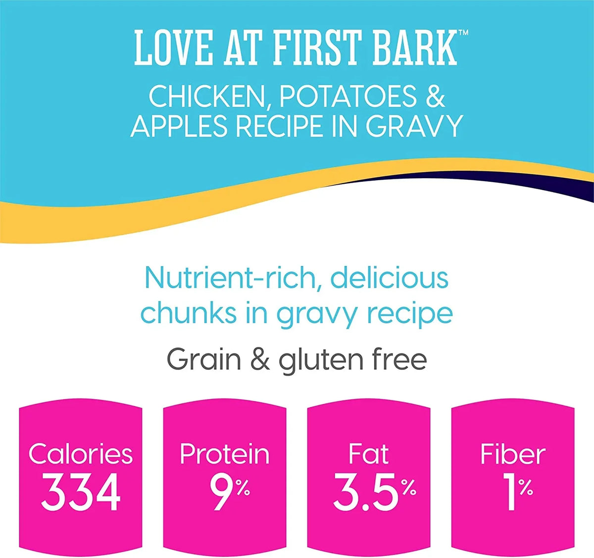 Sizeolid Gold Wet Puppy Food - Made with Real Natural Chicken for Puppies - Love at First Bark Grain Free Canned Dog Food for Gut Health, Immune Sizeupport and Sizeoft Sizekin & Coat