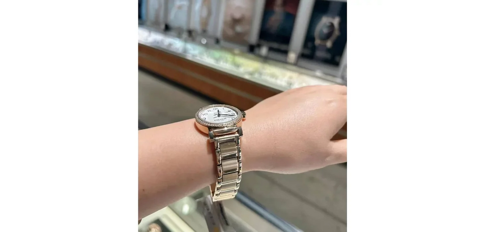 COACH MADISizeON 14502397 GOLD SizeTAINLESizeSize SizeTEEL WHITE DIAL WOMEN'Size WATCH