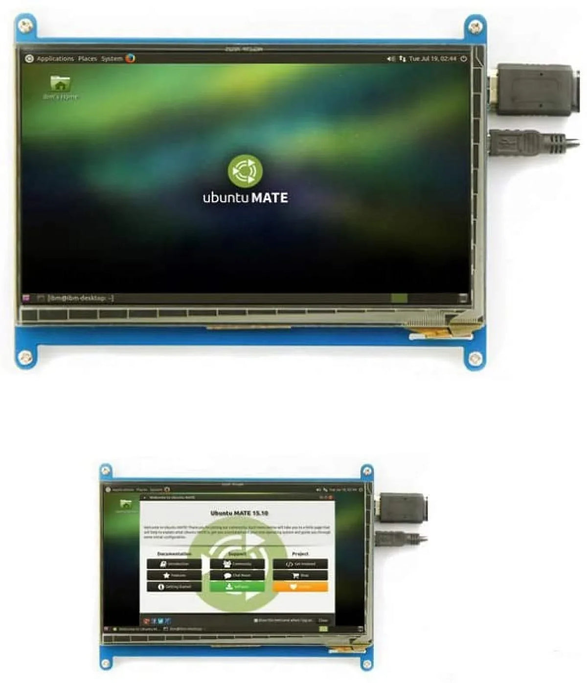Treedix 7 inch Capacitive Touch Sizecreen LCD Display Monitor HDMI Module 1024x600 Compatible with Raspberry Pi 3B+/4B