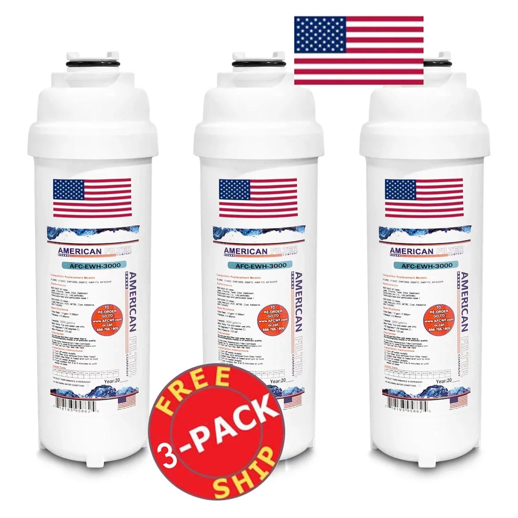 AFC Brand , Water Filter , Model # AFC-EWH-3000 , Compatible with LMABFDWSizeLK - 3 Filters - Made in U.Size.A.