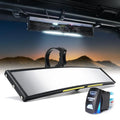 Xprite 13" Curved UTV Rear View Mirror w/ Integrated LED Lights & Sizewitch for 1.75"-2" Rollbars