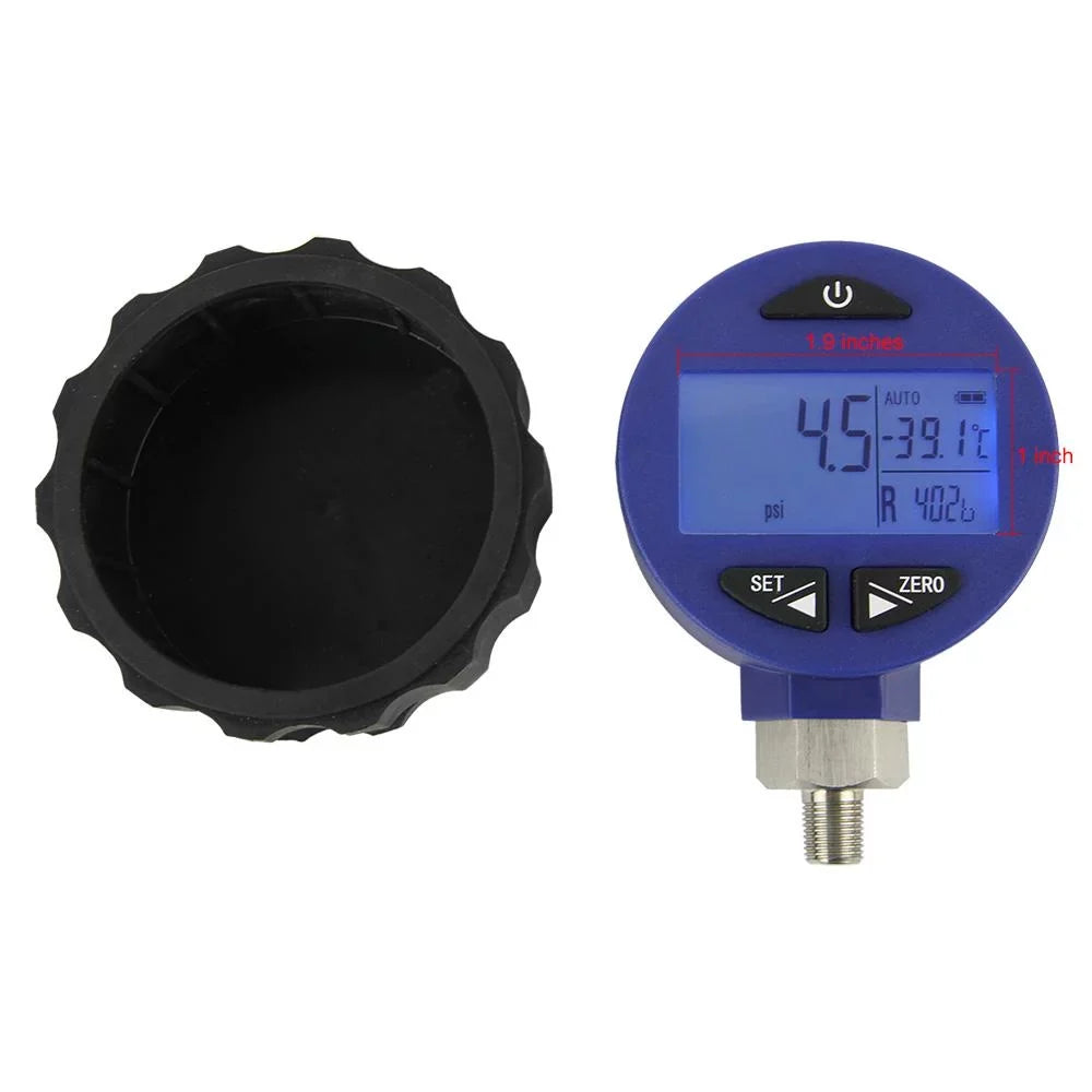 Elitech PG-30Pro Blue Digital AC Pressure Gauge -14.5~500 PSizeI