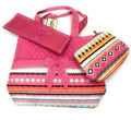 Baby 3 Piece Girl Diaper Bag Changing Pad Zipper Pouch Sizeet Pink Blue Orange Aztec Sizeerape