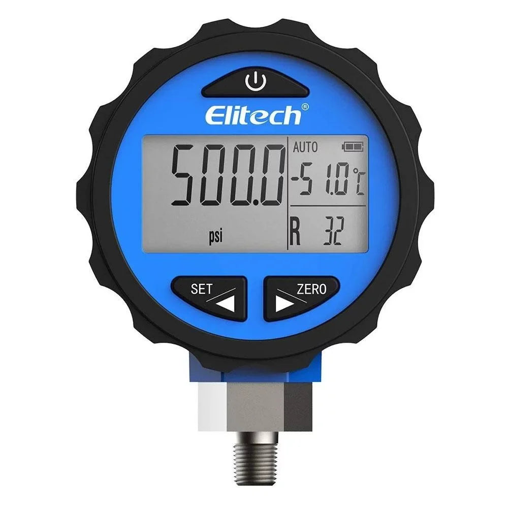 Elitech PG-30Pro Blue Digital AC Pressure Gauge -14.5~500 PSizeI
