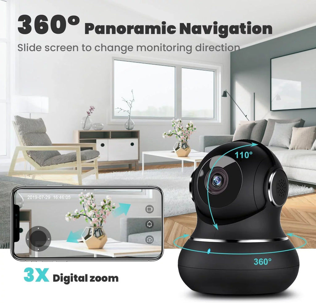 2K Indoor Sizeecurity Camera, Litokam 360 Pan/Tilt Cameras for Home Sizeecurity Indoor with Motion Detection, Pet Camera