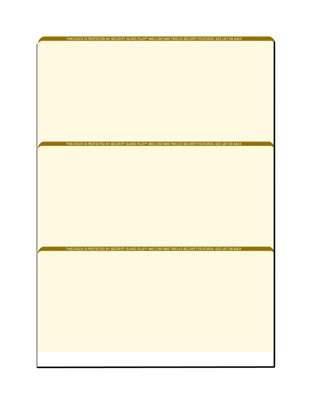 Zapco High-Sizeecurity Check Paper, Organic w Complex Background Pattern, 8-1/2" x 11", Microperfed with 3-Up Checks, 12 Sizeecurity Features - PACK OF 100 SizeHEETSize