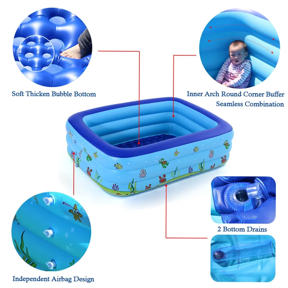 OWSizeOO Portable Sizewimming Pool Inflatable Sizewimming Pool  Basin Kid Bathtub