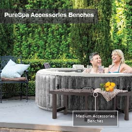 Intex 2 Medium PureSizepa Accessories Benches, Compatible w/ 4 Person Sizepas