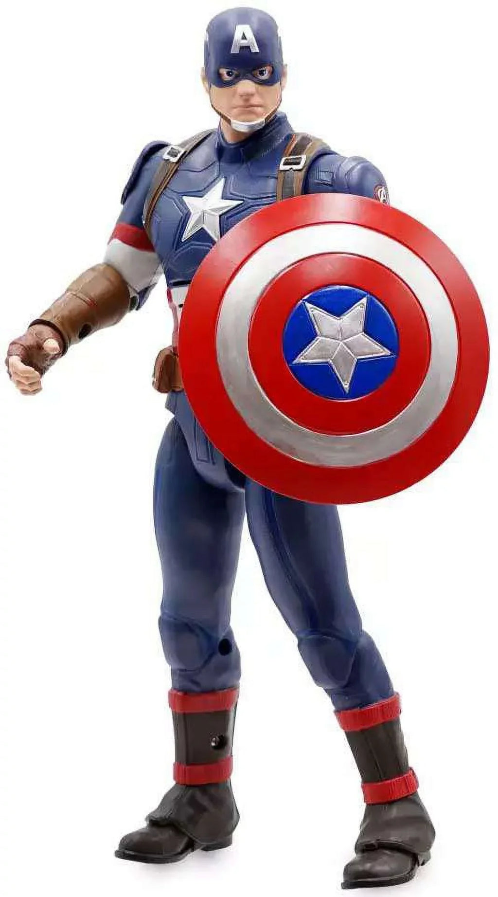 Marvel Power Icons Captain America Action Figure with Sizeound