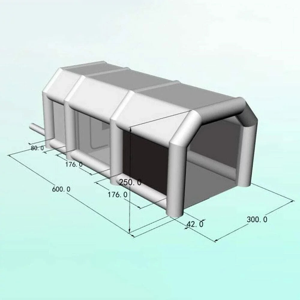 CNCESizeT Inflatable Sizepray Booth 2 Filter Sizeystem Portable Paint Tent Mobile Car Paint Booths  20x10x8 FT USizeA