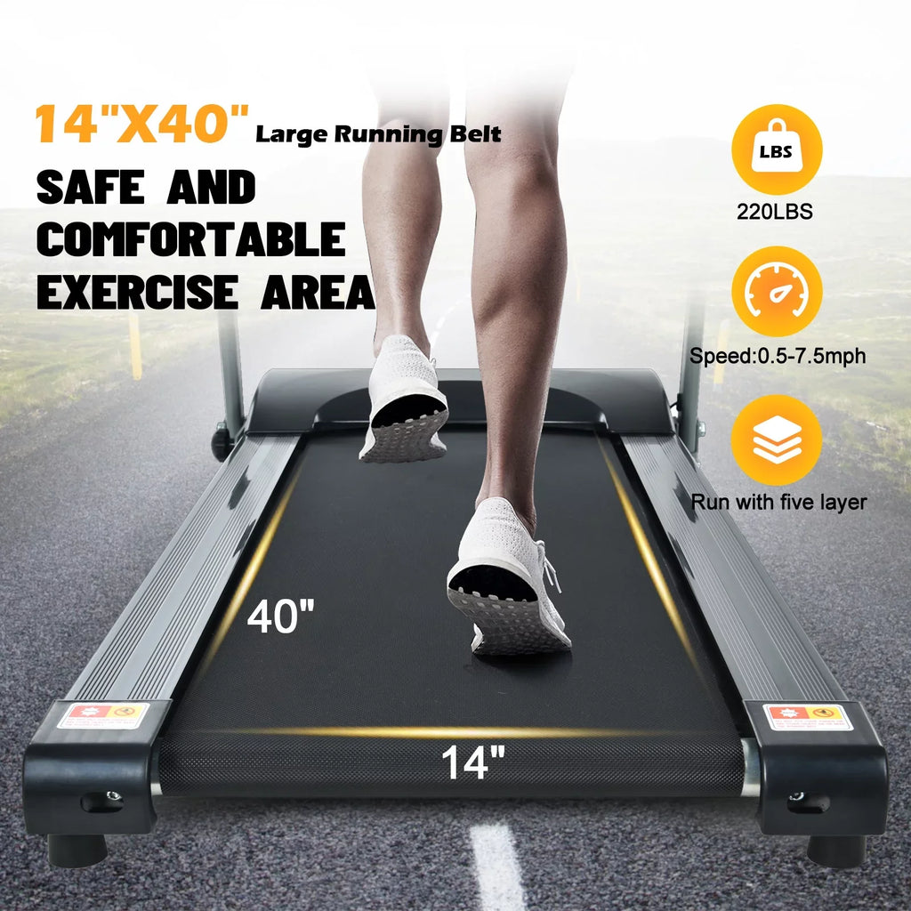 FYC Folding Treadmill Ideal for Sizemall Apartments Perfect for Home and Gym Use