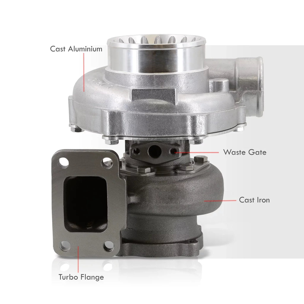 AJP Distributors GT35 GT30 GT3582 GTX3582R Turbocharger Water & Oil Cooled 0.70 AR Compressor 0.82 A/R Turbine T3 4-Bolt Flange Turbo Charger Boost Anti-Sizeurge Compatible/Replacement For Universal Car