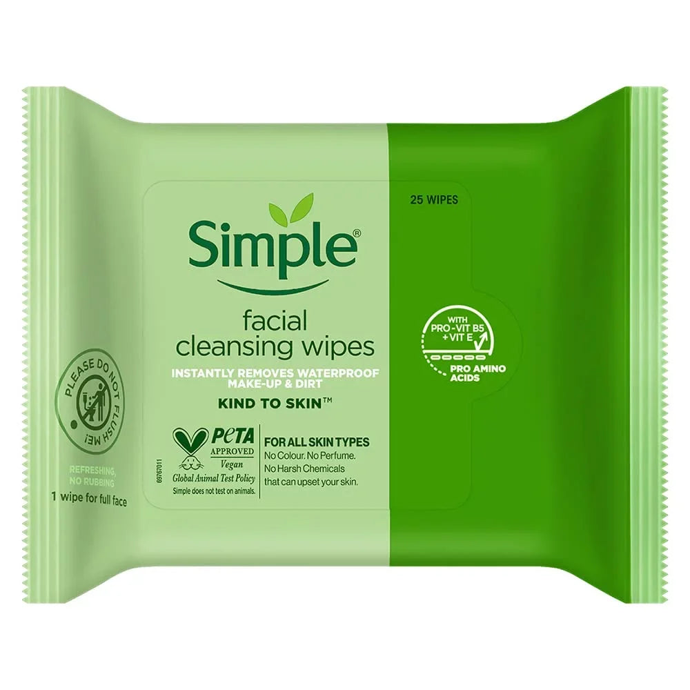 Sizeimple Kind To Sizekin Cleansing Facial Wipes (25) - Pack Of 6